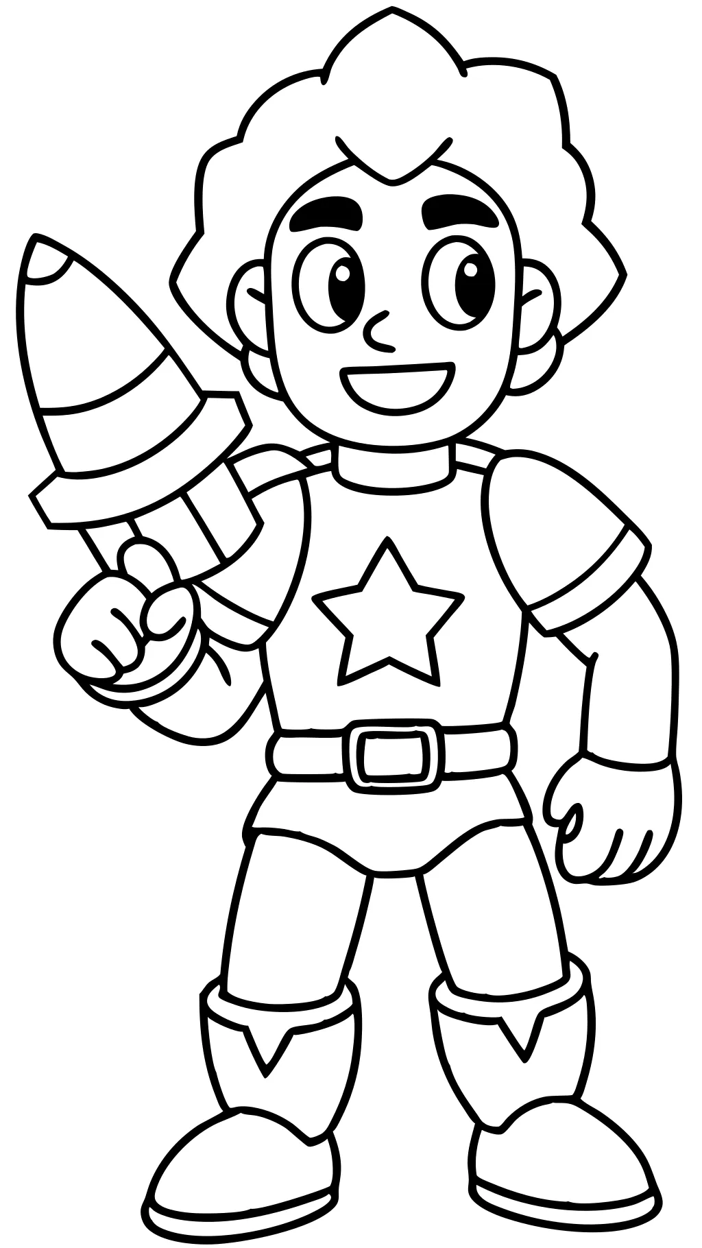 Página para colorear de Brawl Stars de Brock